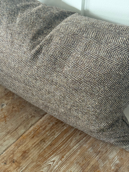 The Heritage Cushion - Herringbone Chocolate