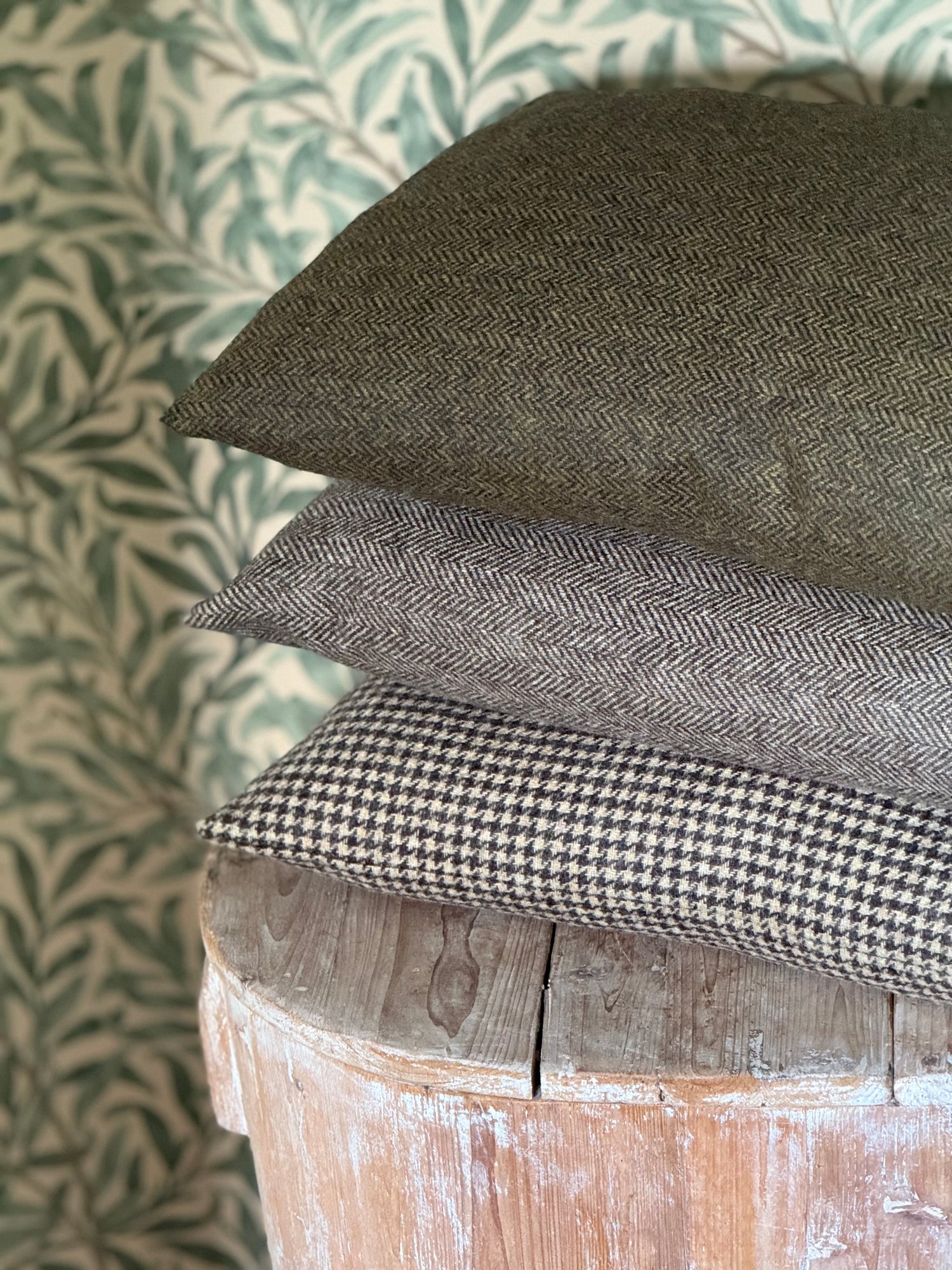 The Heritage Cushion - Herringbone Chocolate