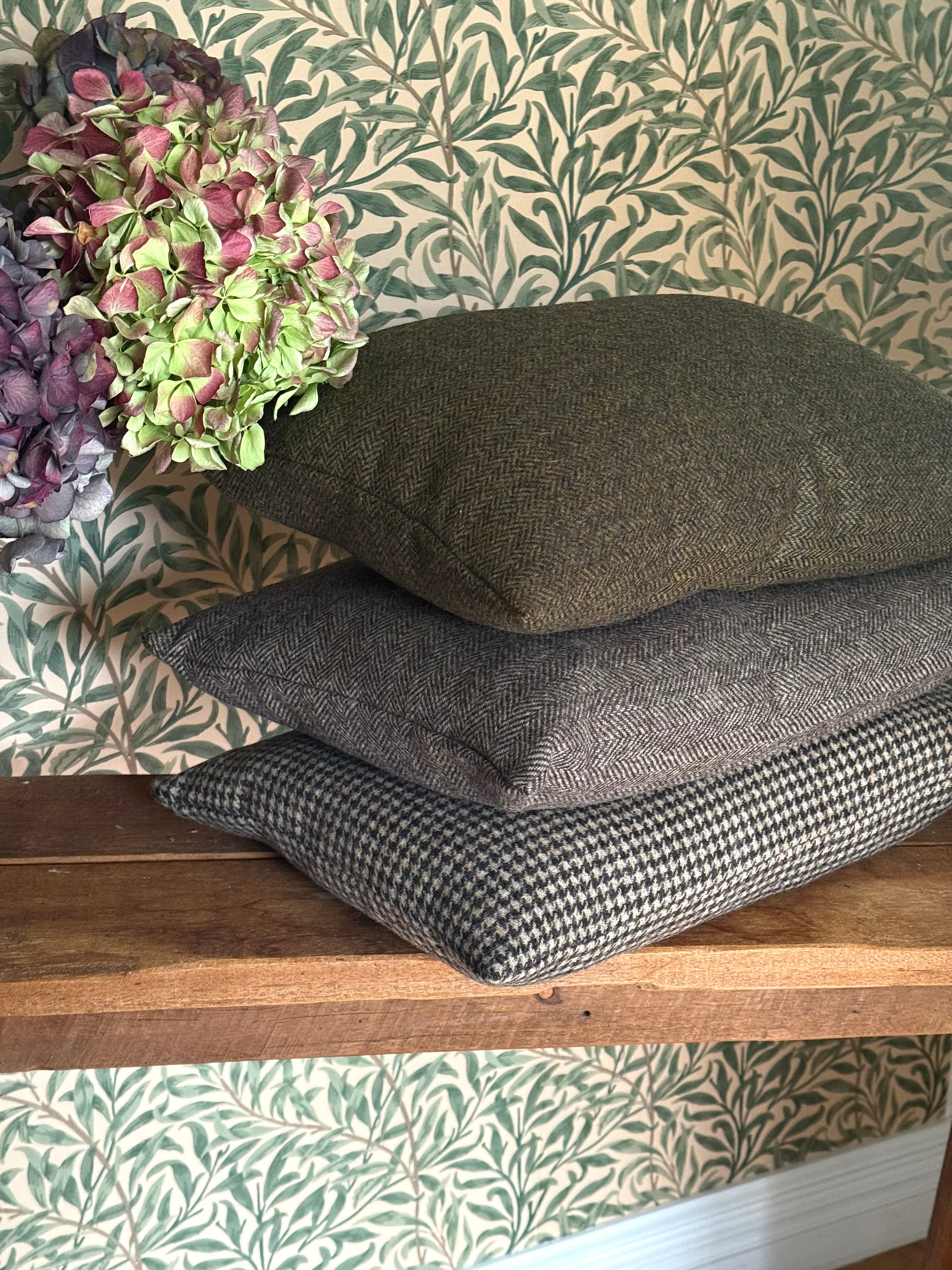 The Heritage Cushion - Herringbone Chocolate