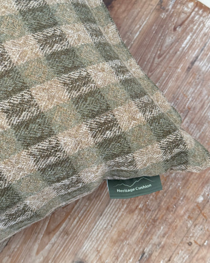 The Heritage Cushion Cover - Oakes Sage &amp; Red
