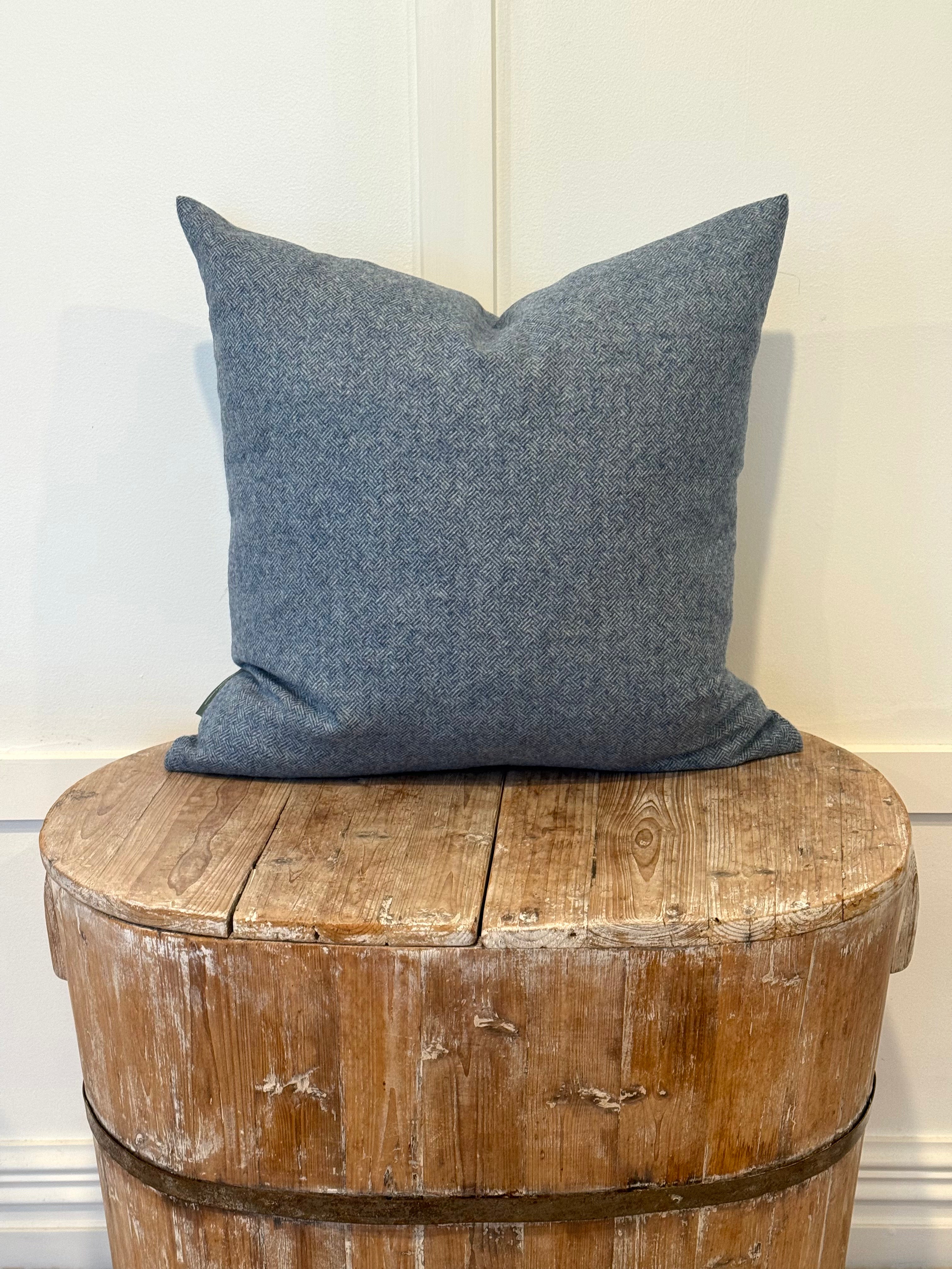 The Heritage Cushion Cover - Parquet Denim