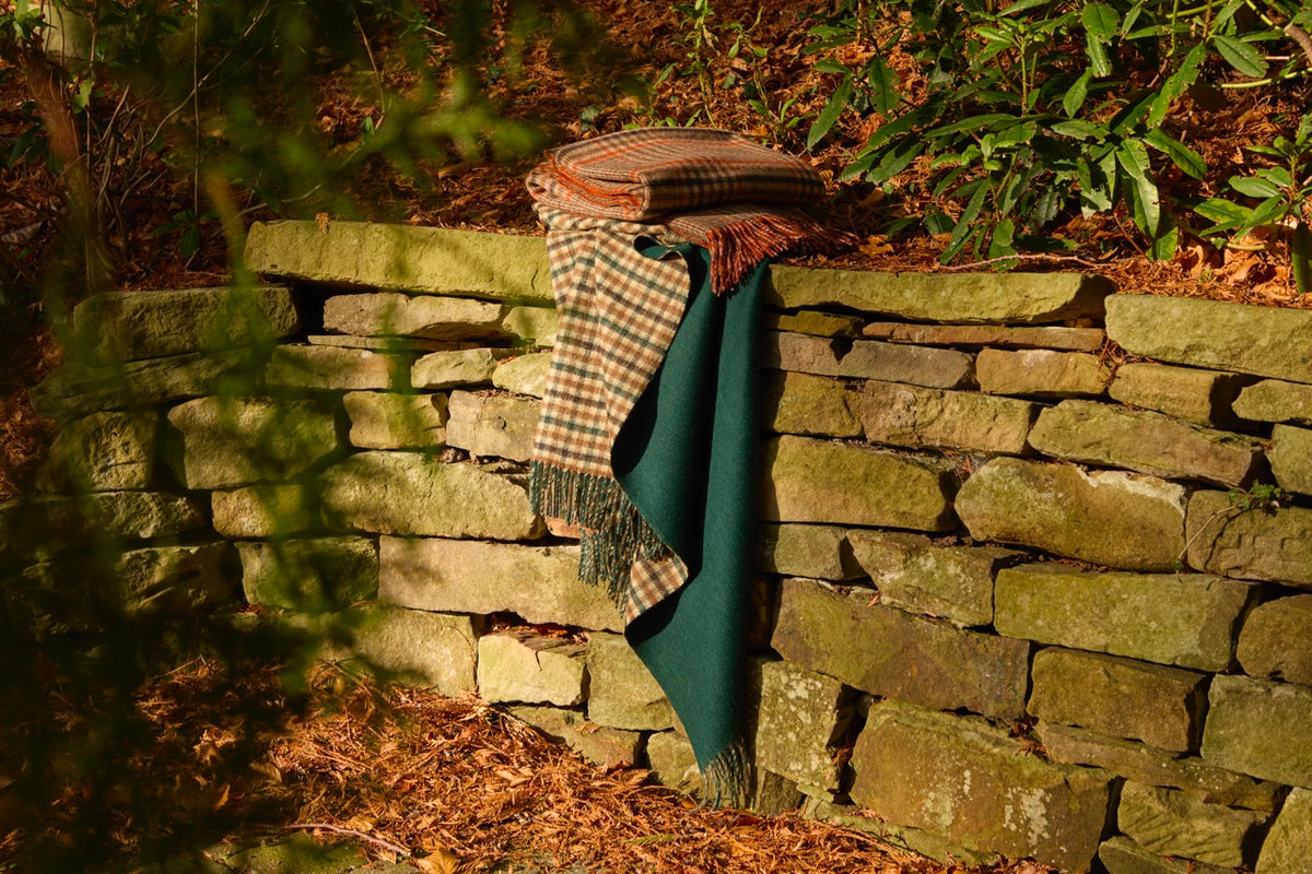 Double-Faced Estate Gun Club 100% Merino Throw