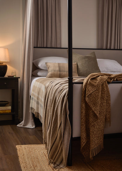 Leopard Natural 100% Merino Throw