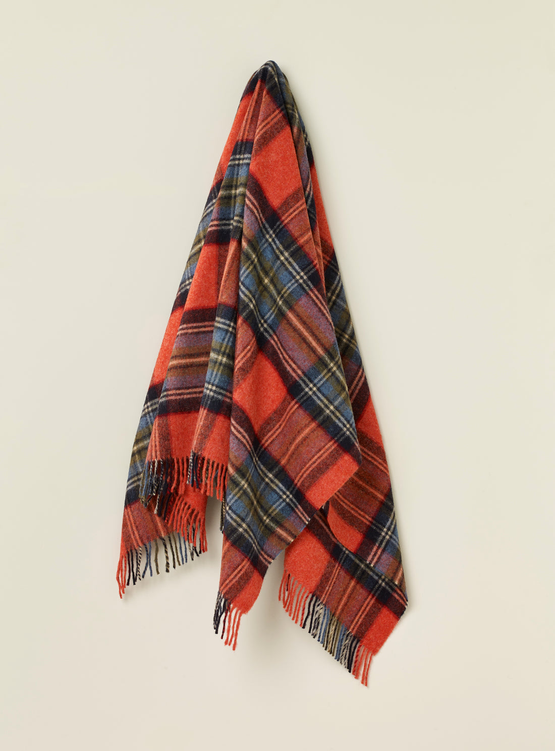 Bramble Plaid Rust &amp; Red NZ Wool Throw