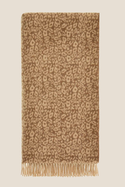 Leopard Natural 100% Merino Throw