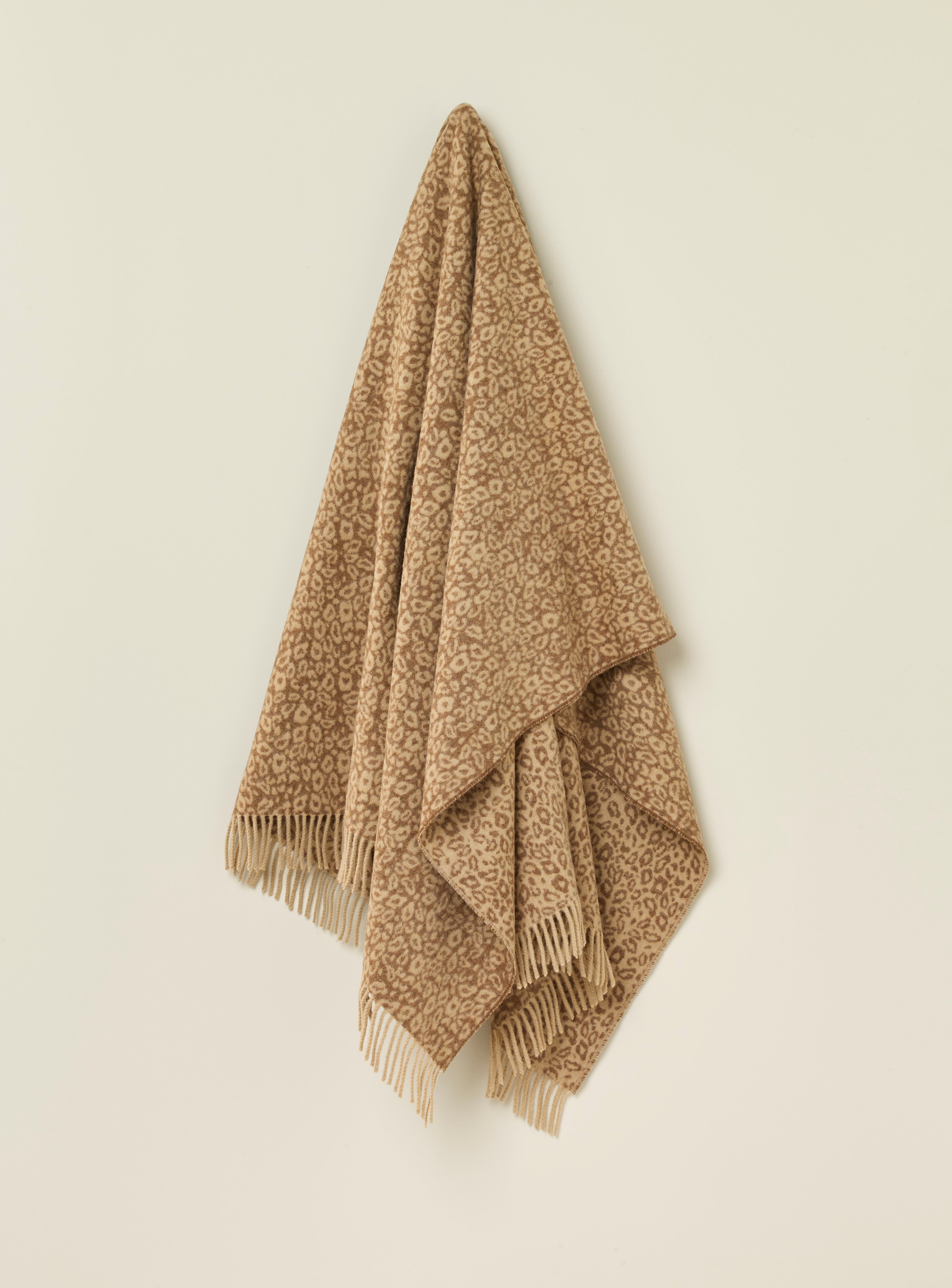Limited Edition Leopard Natural 100% Merino Throw