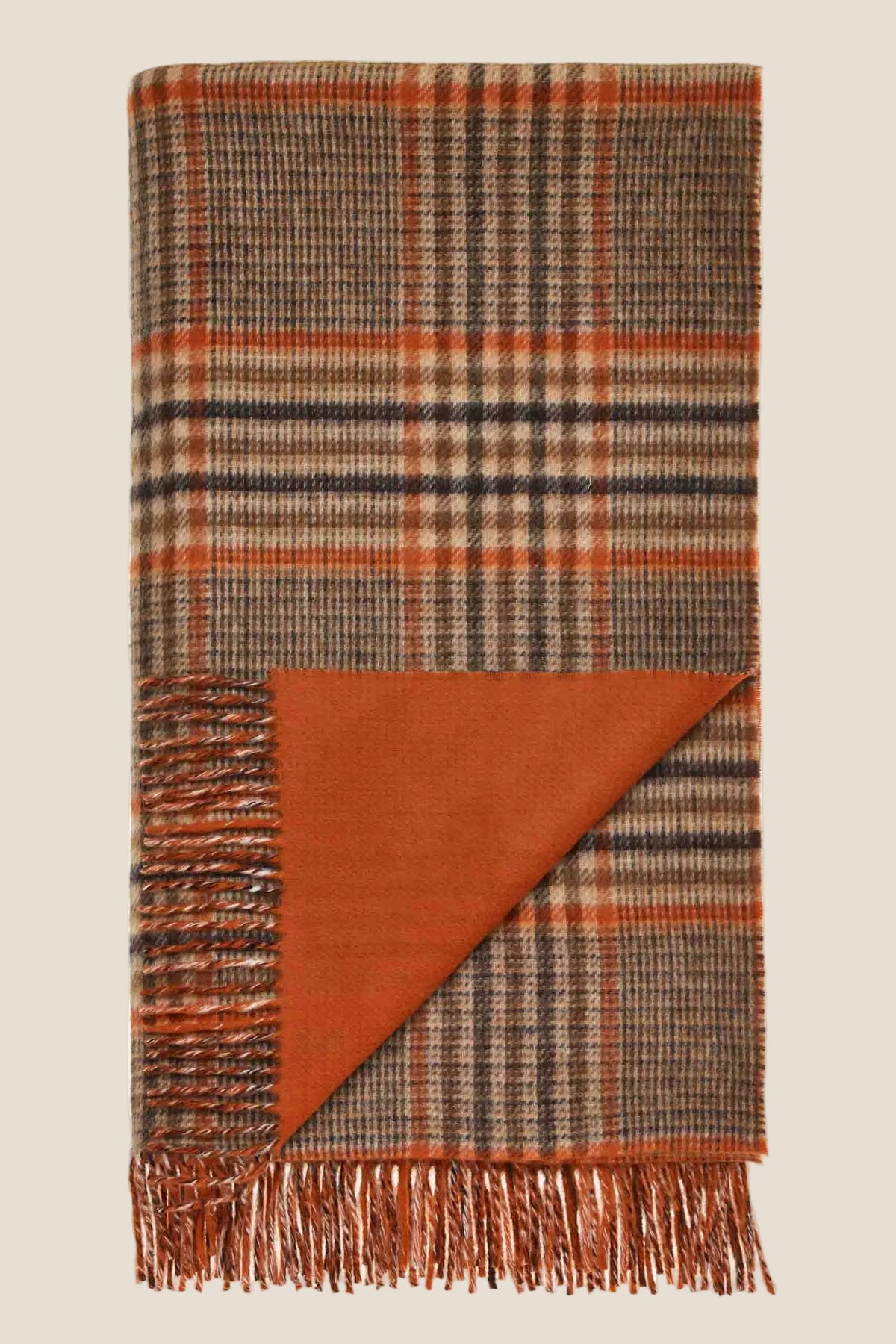 Double-Faced Estate Check 100% Merino Throw