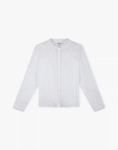 Brora Organic Cotton Embroidered Blouse
